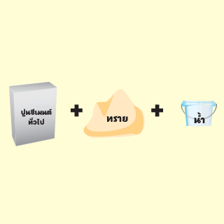 1 การใช้ปูนทรายธรรมดา Thumbnail