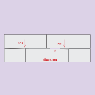 3 ไม่ได้ใช้เกรียงฟันปลาเพื่อปรับให้อิฐมวลเบาได้ระนาบ Thumbnail