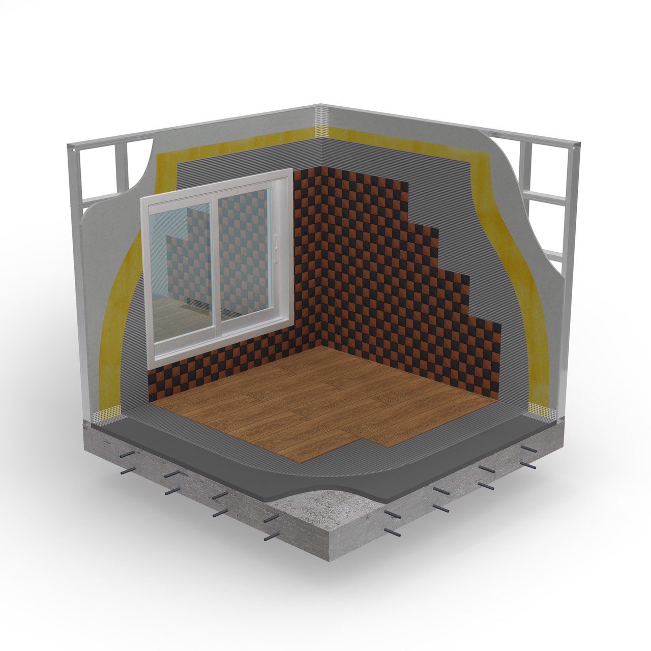 Tiling on deformable substrates solution - dry area Tiling on deformable substrates solution - dry area