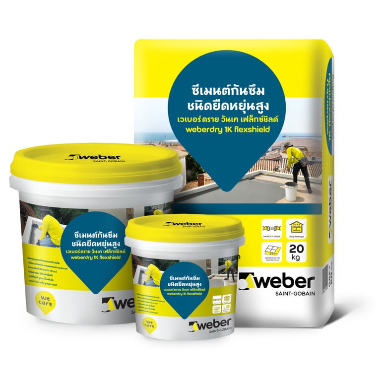 weberdry 1K flexshield Cementitious waterproofing mortars